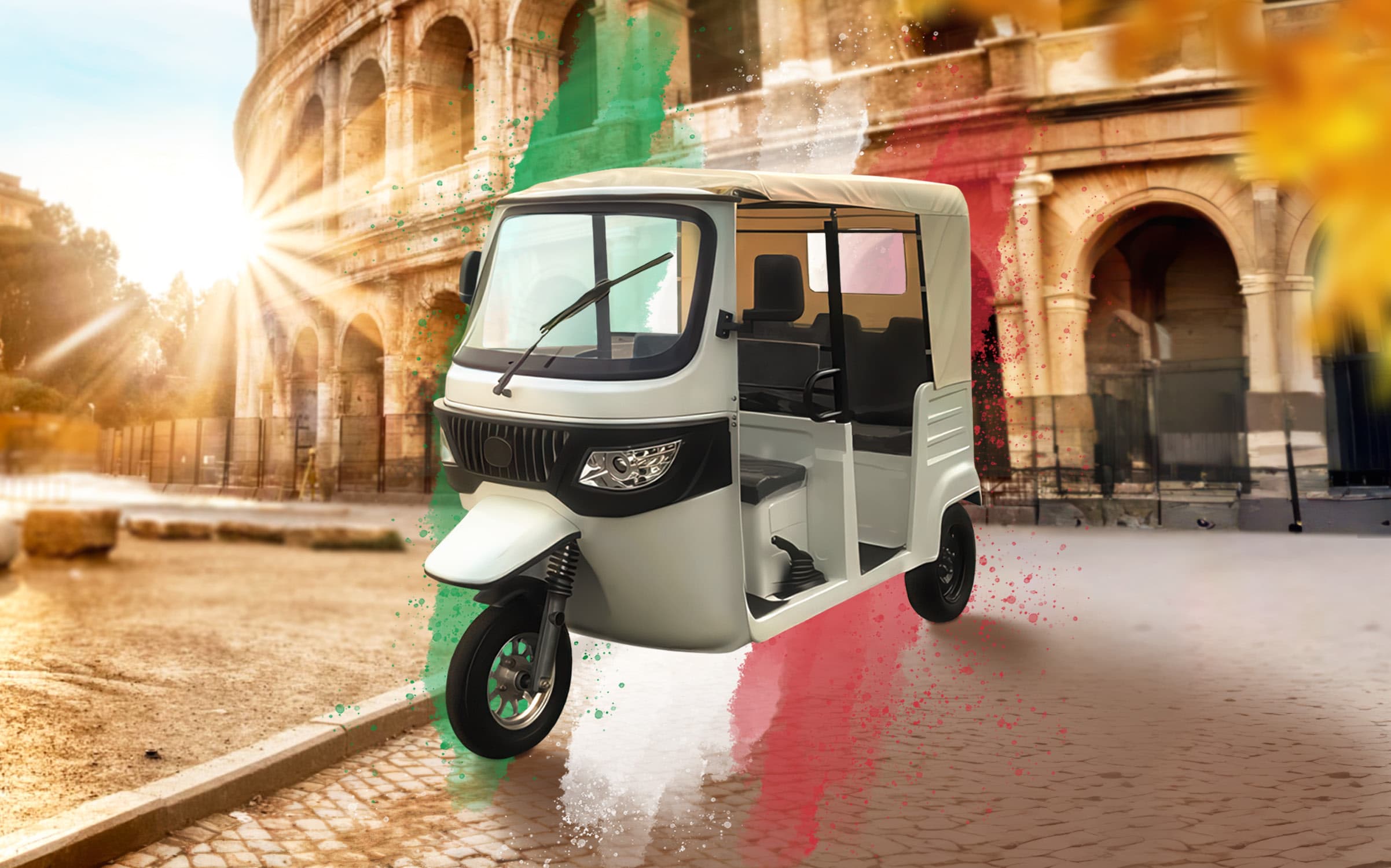 Italy Mini - Tre Ruote Elettrico Per Trasporto Passeggeri